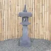 Product image 2 of the product “Japanese style Garden Lantern, made from Andesit Stone. Multipart. 90 cm Height, Roof is 30 cm width. ”